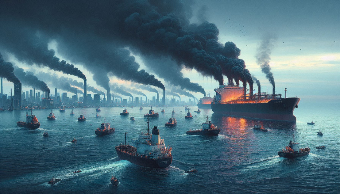 Illustration humoristique : corrélation entre nombre de bateaux et fumées (exemple pédagogique)